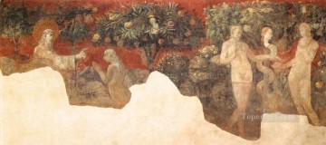  original Pintura al %C3%B3leo - Creación de Eva y el pecado original Renacimiento temprano Paolo Uccello
